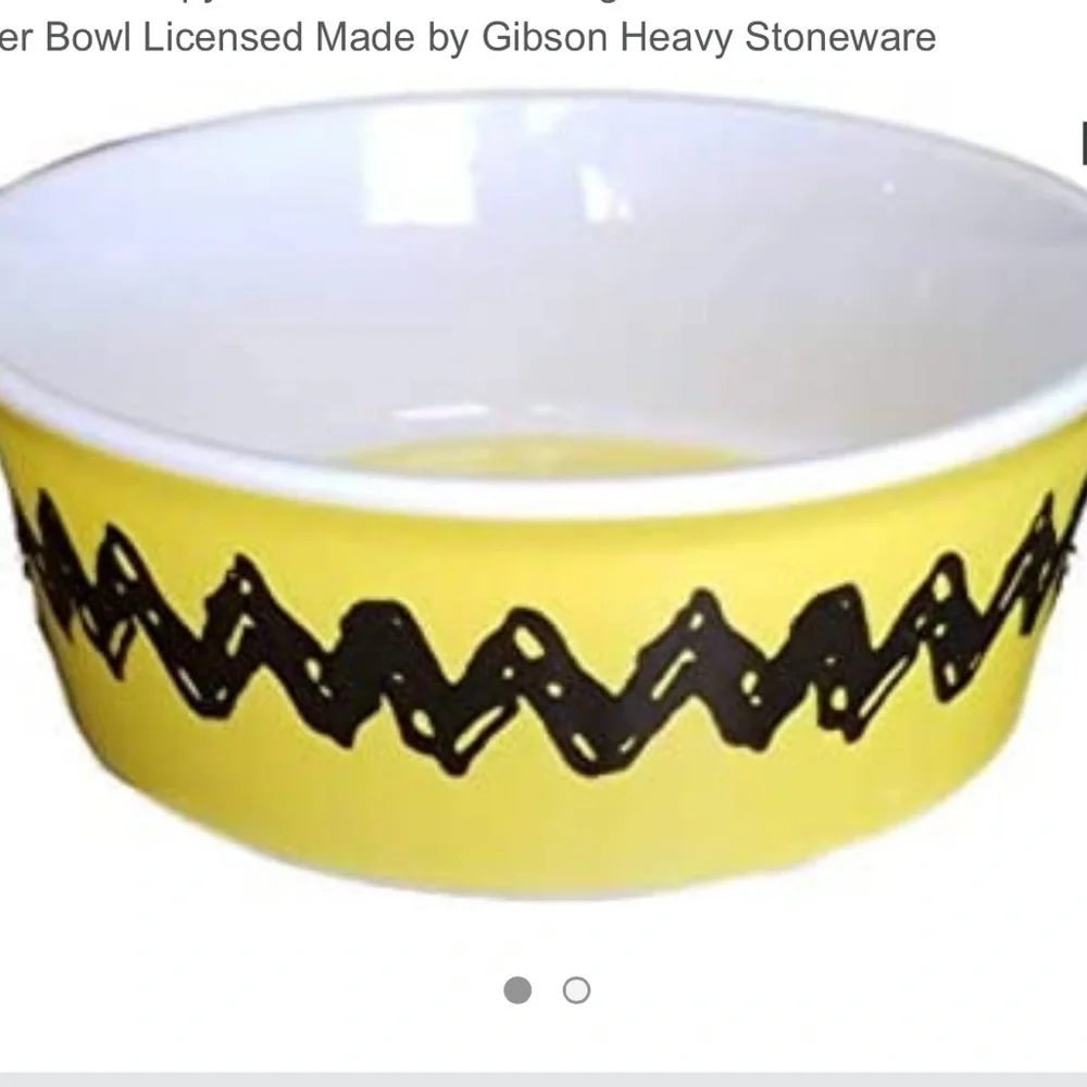 Peanuts Snoopy Pet Food Bowl Charlie Brown Stoneware